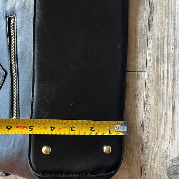 Versace 19V69 Italia Shoulder Bag Black Gold Charm Zipper - Picture 8 of 10